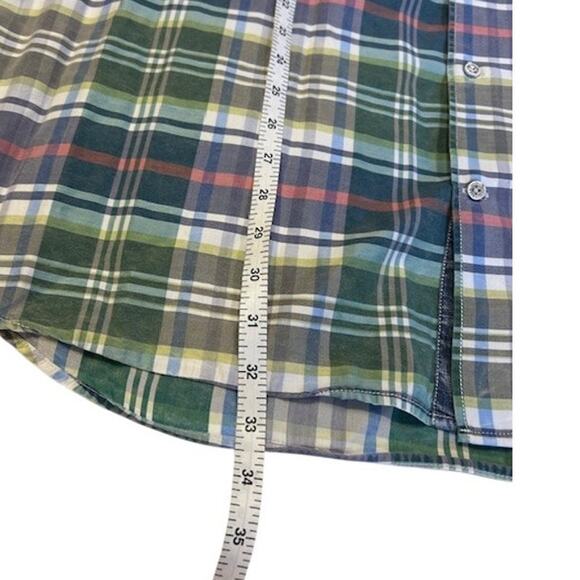 TOMMY BAHAMA Green Plaid Cotton Tencel Blend Button Up Acid Wash Men's XXXL 3XL - Picture 8 of 12